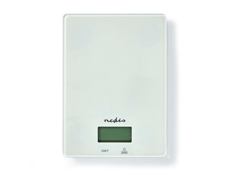 Nedis Kasc610Wt Báscula de Cocina Blanca Mostrador Rectángulo Báscula de Cocina Electrónica