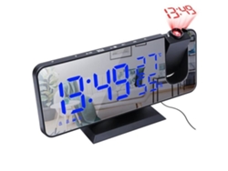Reloj Digital Led Negro Para Xiaomi, Despertador Electrónico De Escritorio, Radio Fm Usb, Proyector,*
