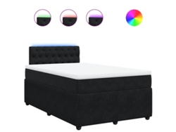 Cama Boxspring VIDAXL Negro Terciopelo (120x200cm)