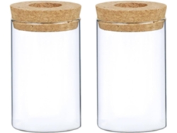 Juego De 2 Jarrones Hidropónicos De Vidrio Transparente, De 6,5 Cm X 10 Cm, Con Tapón De Madera Perforado.