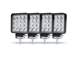 4pcs Luz De Trabajo Led 3 Pulgadas 48w Foco Para Coche Camión Utv Suv Offroad Tractor Barco