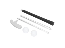 Putter De Golf De Aluminio Plateado Con Empuñadura De Goma Desmontable, 3 Secciones Y 2 Pelotas De Práctica Para Jugadores Zurdos.