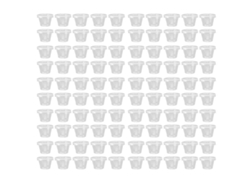 100 Juegos De Vasos De Plástico Para Porciones Con Tapas Transparentes, Recipientes Desechables Para Condimentos, 28 G (1 Oz)