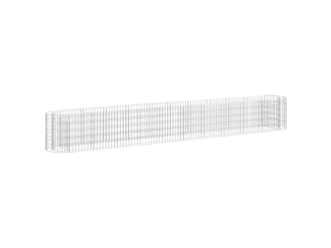 Arriate de gaviones VIDAXL Plateado Hierro (400x50x50 cm)