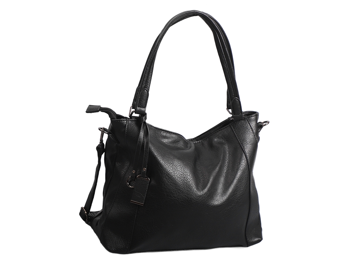 Bolso De Hombro Para Mujer De Piel Sintética, De Gran Capacidad, Elegante Y Ligero, Color Negro.
