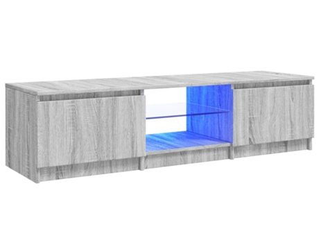 Mueble de Tv VIDAXL (140 x 40 x 35.5 cm - Madera Contrachapada - Gris)