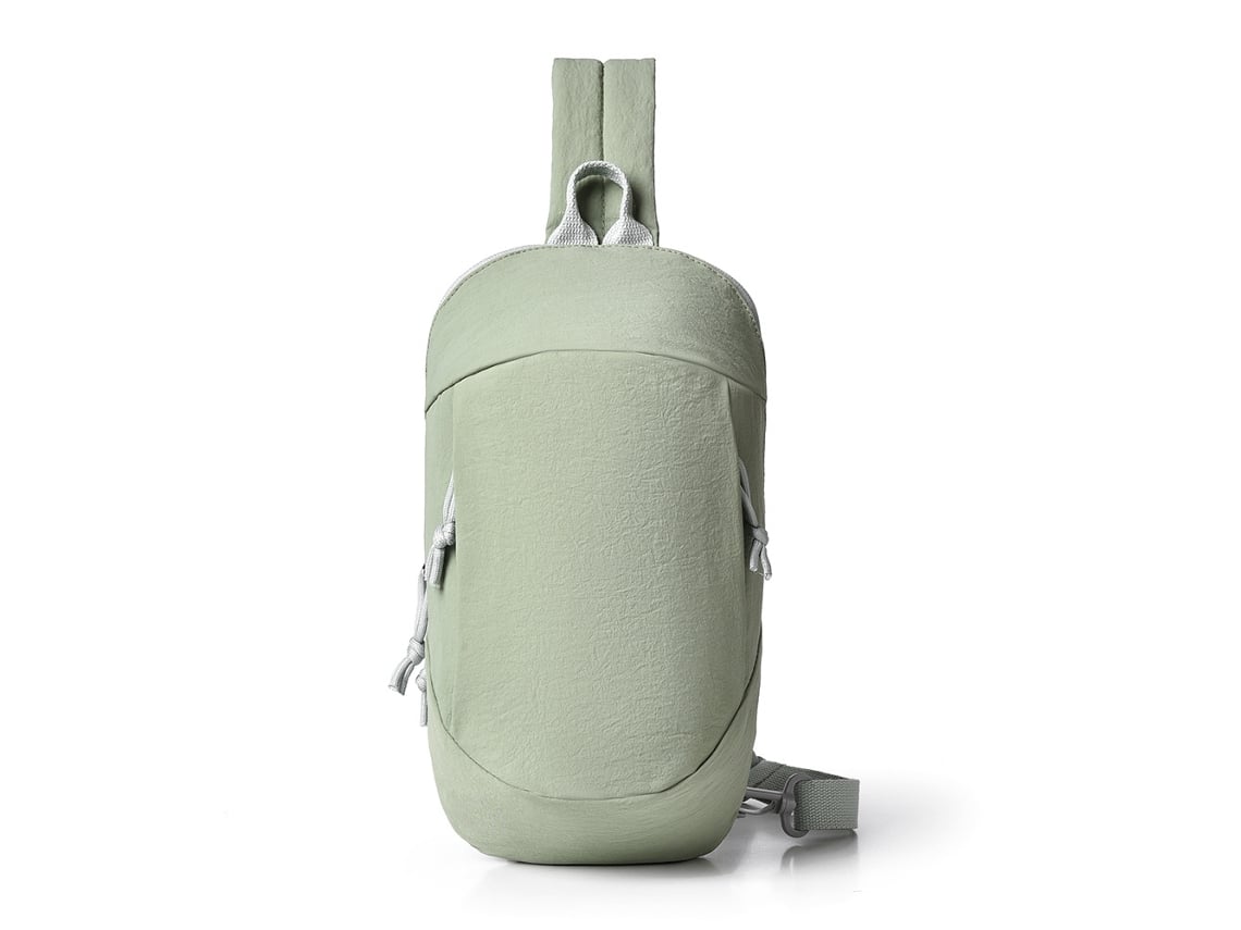 Mochila antirrobo (verde lima), bolso pequeño para actividades al aire libre, bandolera ligera.