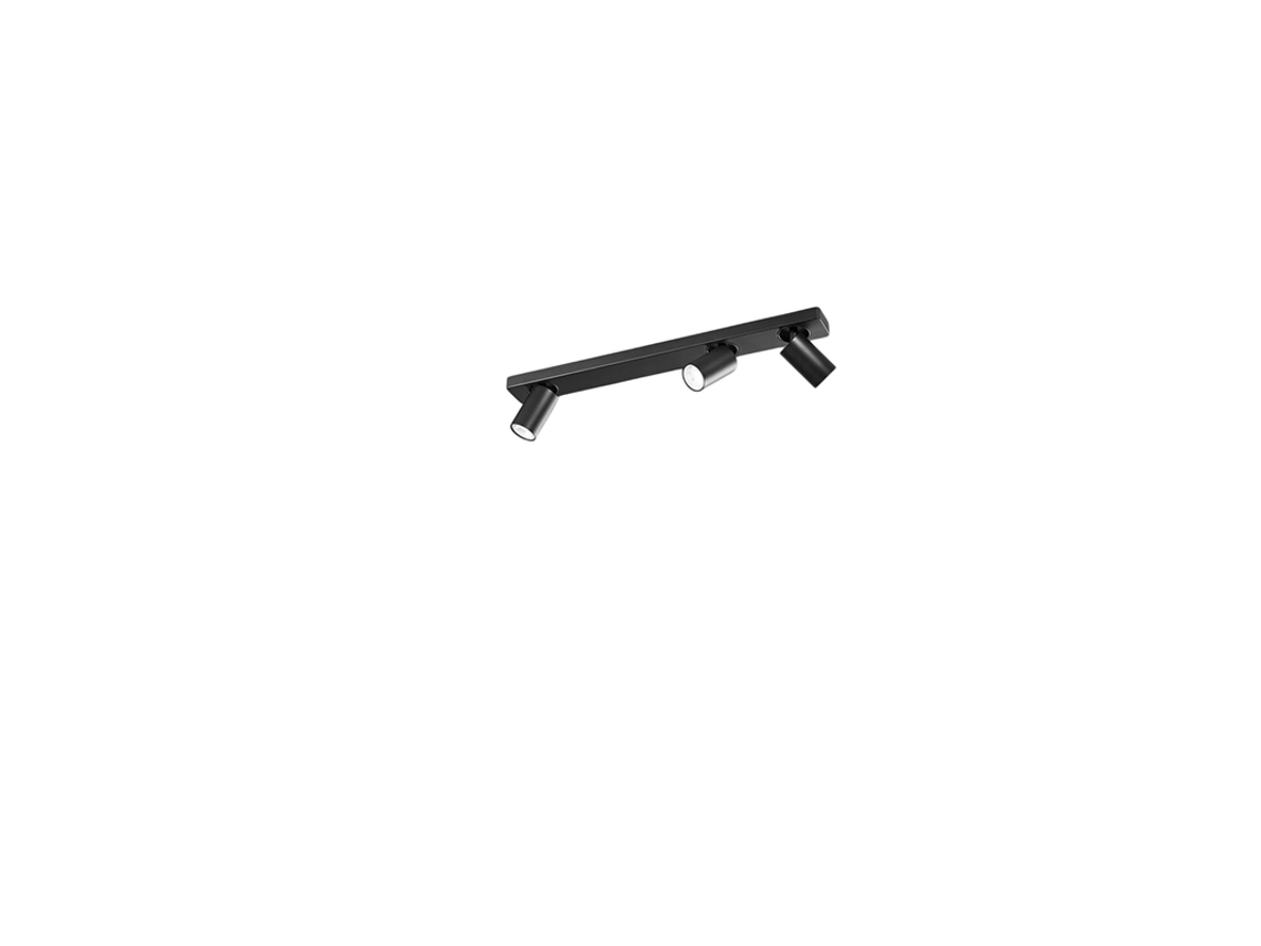 Aplique LED redondo orientable ODDY Negro 3xGu10 PERENZ