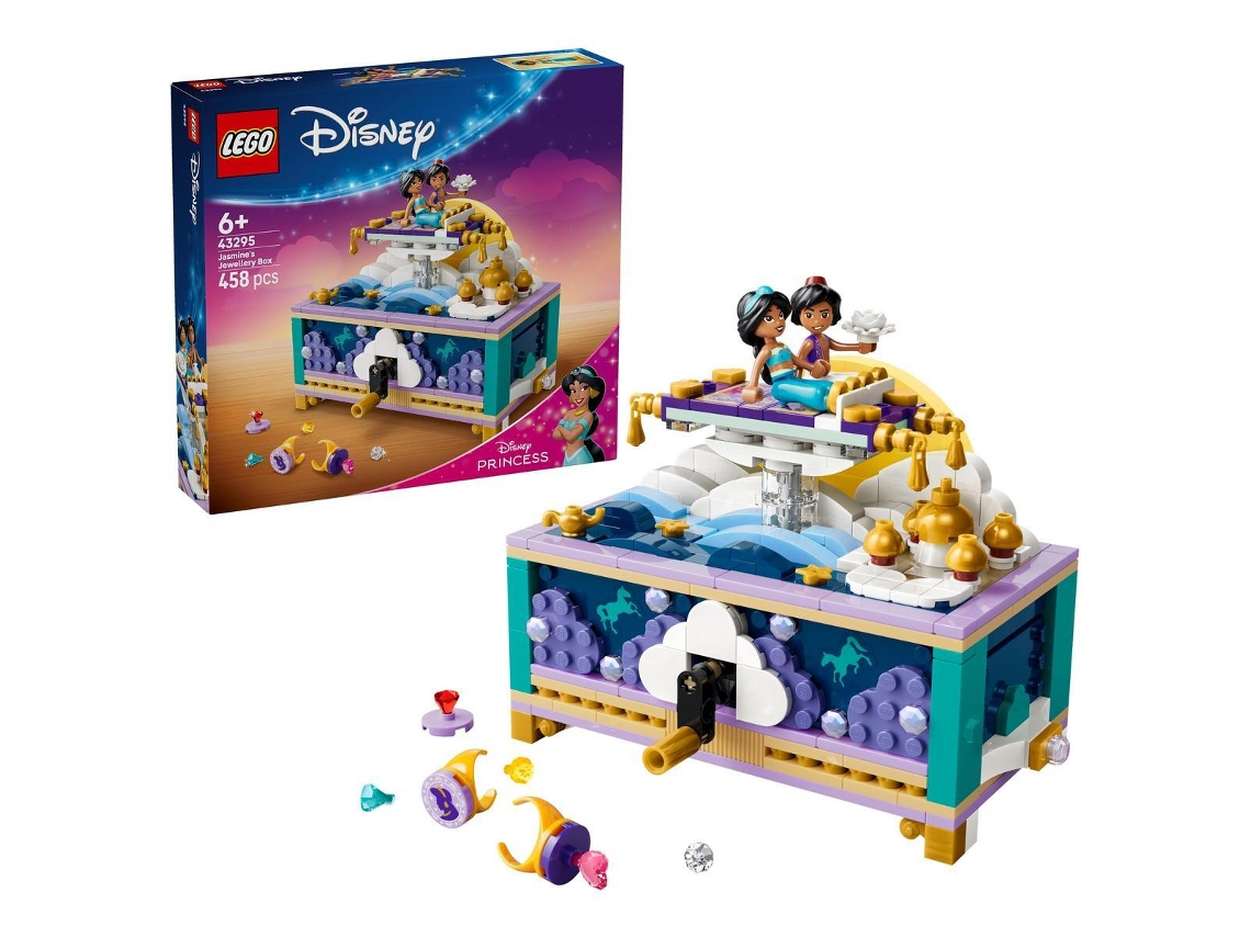 Lego® 43295 Princesas Disney Joyero De Jasmine - 2 Mini Muñecos Inc. Aladdin