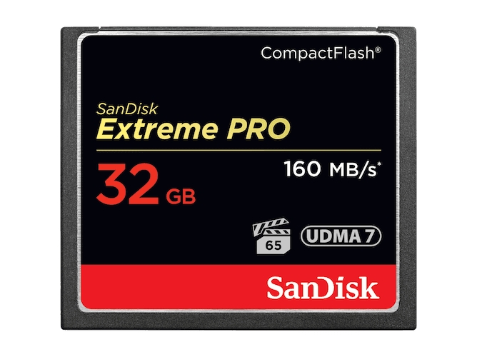 Tarjeta de memoria Compact Flash SANDISK Extreme Pro 32 GB 160 MB/S