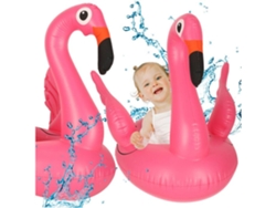 Flotador de natación para bebé, flotador inflable para niños, con asiento, flamenco, máx. 15 kg, 1-3 años Ikonka