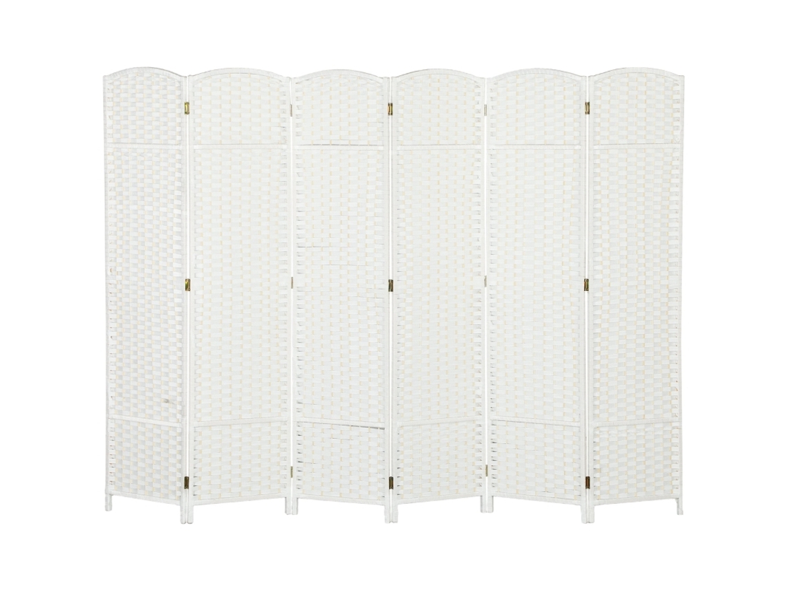 Paravente 6 Piezas Blanco Plegable Para Salón Dormitorio Home Office