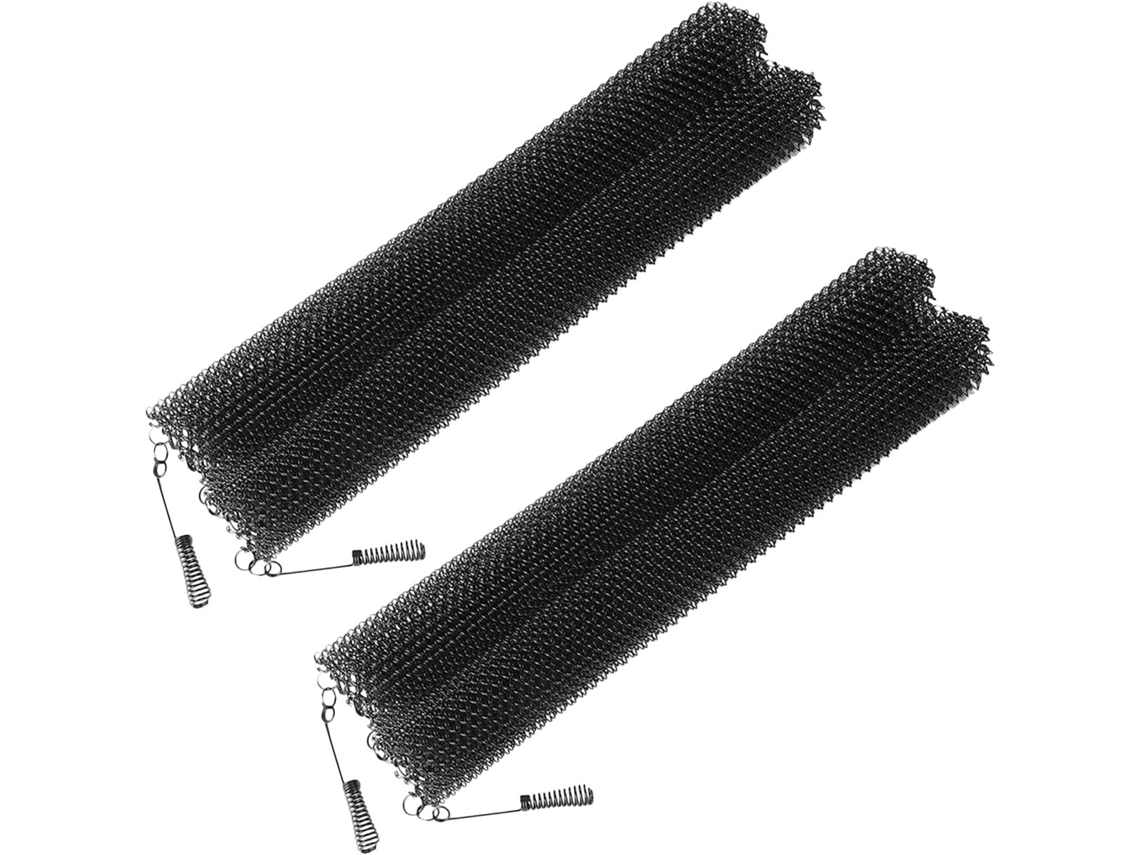 Juego De 2 Cortinas De Malla Metálica Para Chimenea, 61 X 53,3 Cm, Barrera Ignífuga.