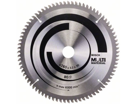 Disco de Sierra Circular BOSCH Multi Material 260x30x3.2 mm - 80