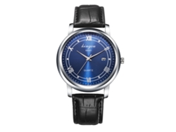 Reloj De Pulsera Informal De Negocios Para Hombre, Números Romanos, Cuarzo Azul, Negro.