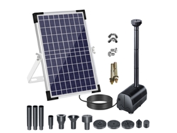 Bomba solar para fuente 18v/10w 1000l/h, bomba de agua solar, con panel solar grande y boquillas, circulación de agua y oxígeno ORBITRA COMMERCE
