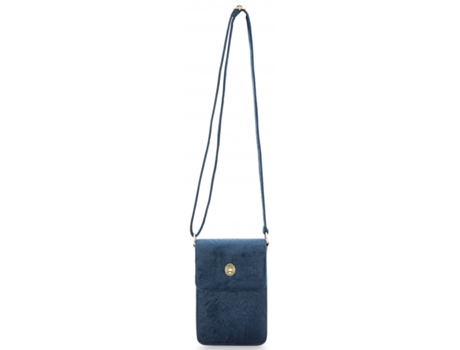 Bolsa PIP STUDIO Para Teléfono Acolchada De Terciopelo Azul Oscuro 13X20X4