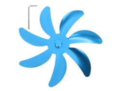 Aspa de ventilador de estufa de aluminio, 7 aspas, azul