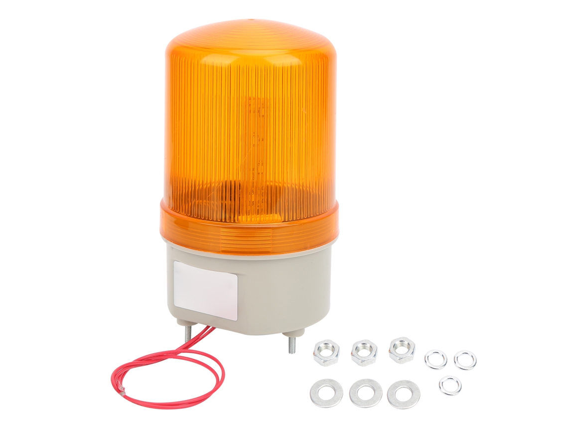 Indicador Luminoso Led Giratorio Bem-1101 Amarillo De 24 V Cc Para Alerta Industrial.