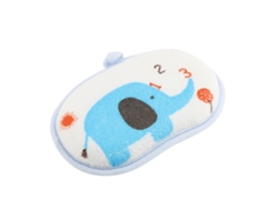 Esponja De Banho Para Bebé De Algodão Com Padrão De Elefante Bonito (azul)