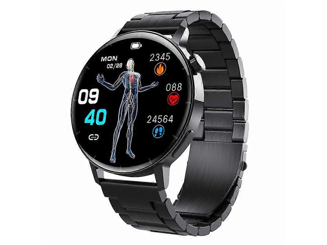 Reloj inteligente F67s con monitor de frecuencia cardíaca y presión arterial, llamadas Bluetooth, rastreador de actividad física y correa de acero Ly Ebike
