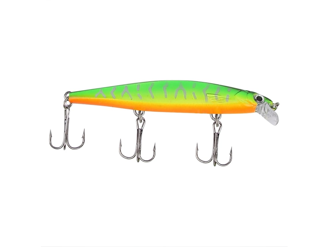 Heng Jia Señuelo Artificial Minnow De 11cm Con Anzuelos Bait De Pesca Suave Lures