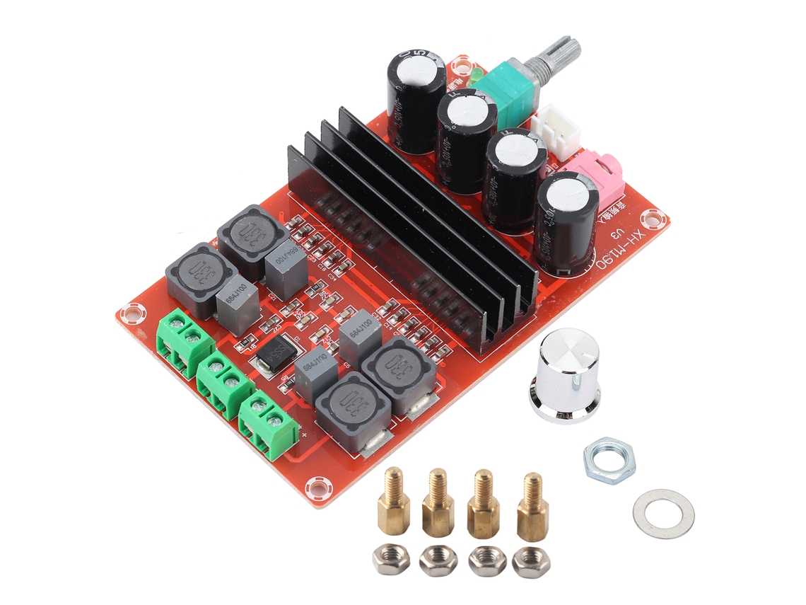 Placa De Amplificador Estéreo Digital De Alto Potencia 2x100w Dc12-24v Canal Dual