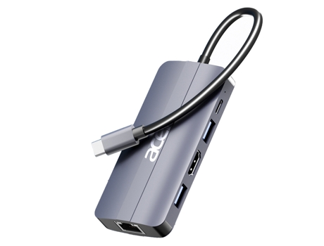 Adaptador ACER Hy41-T6 5In1 Tipo-C a 2Usb Pd HDMI 100Mbps para Huawei Mate40/P50 S20