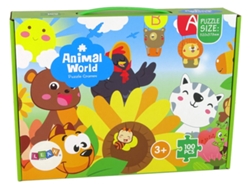 Rompecabezas de animales para niños de 100 piezas. B.active