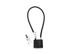 Candado De Cable De 8.5 Pulgadas Con Llave Para Armas, Cascos Y Bicicletas - Alta Resistencia