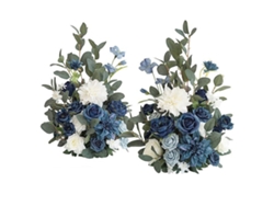 Rebe-1 Par De Flores Artificiais Para Arco De Casamento Decoração Simulada Guirnalda Para Festa Natal Chaminé Corredor