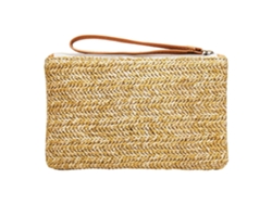 Bolso De Paja Bohemio Informal Para Mujer, Ideal Para La Playa, Con Bolsillos Y Cordón De Cuero.