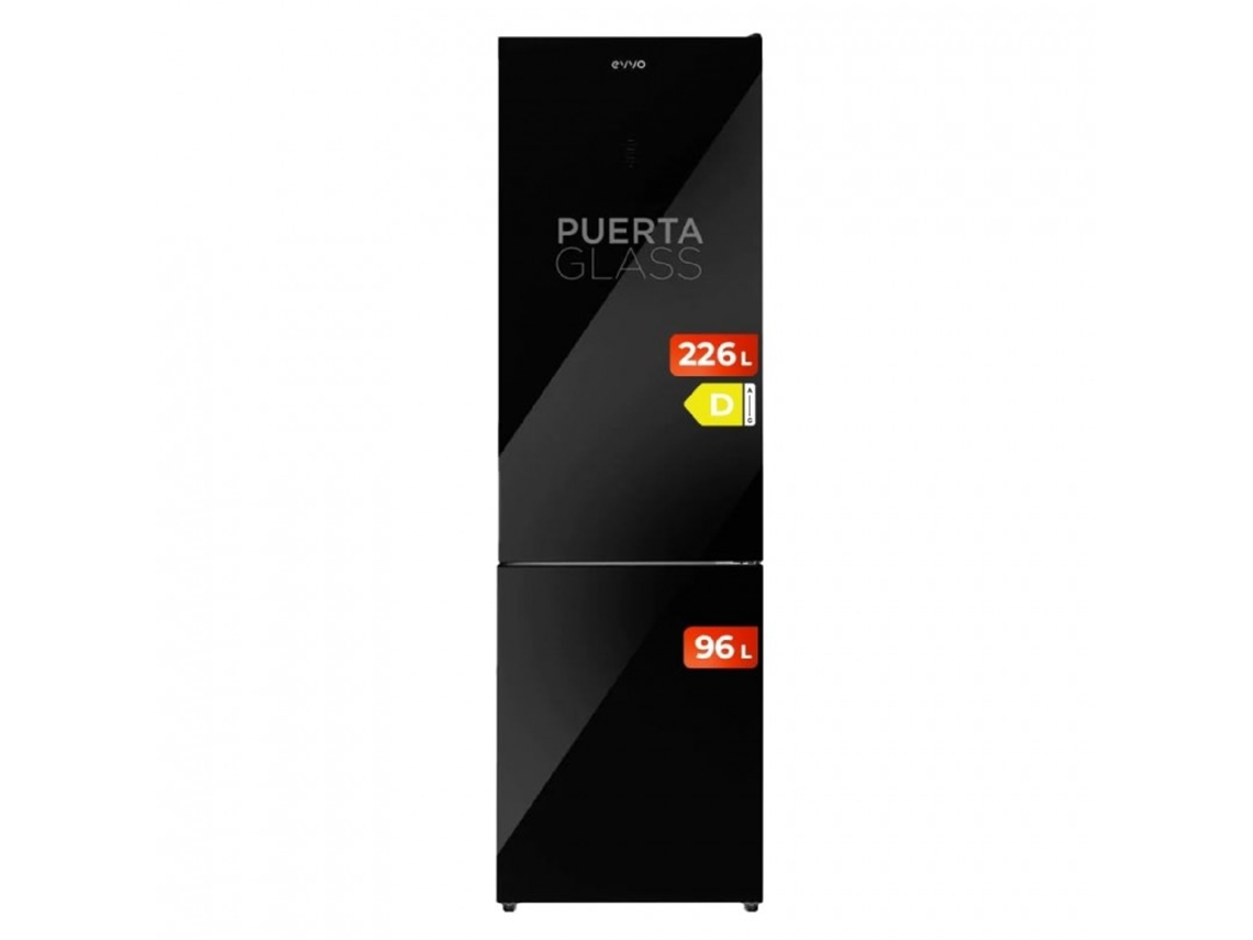 Frigorífico-congelador Evvo No Frost, capacidad del frigorífico 226 L, capacidad del congelador 96 L, motor inverter, 60 cm de ancho, clase energética D.