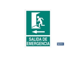 Señal luminiscente 420x297mm. salida de emergencia texto