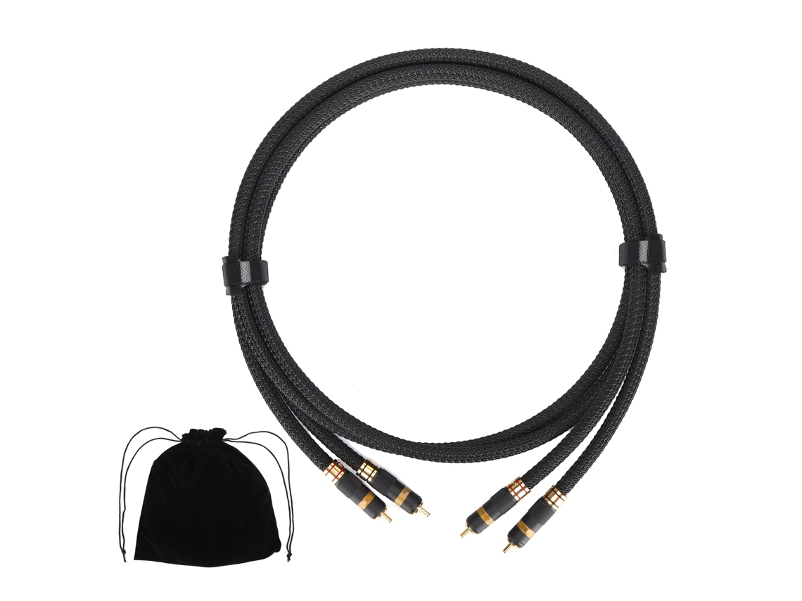 Cable de audio (señal 2RCA, chapado en plata)