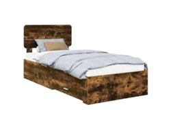 Maison Exclusive - Estructura De Cama Con Cabecera Roble Ahumado 75 X 190 Cm