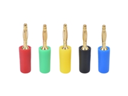 Kit De Accesorios De 5 Conectores Banana Chapados En Cobre Dorado 10002