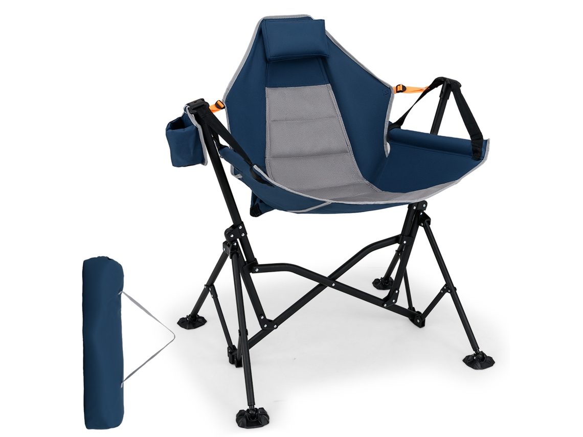 Silla Hamaca Plegabler Costway Portátil (carga 150 Kg - Tejido Oxford - Azul)