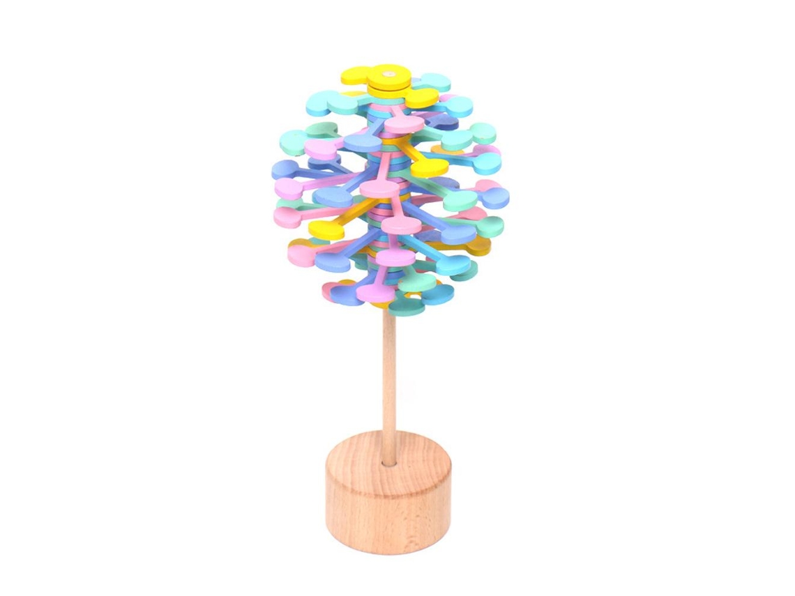 Juguete De Madera Para Aliviar El Estrés: Piruleta Giratoria Para Niños - Artefacto De Palo