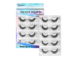 5 Pares De Extensiones De Pestañas Autoadhesivas, Sin Pegamento, Reutilizables, Con Rizadores, Aspecto Natural, Regalo Para Mujeres.