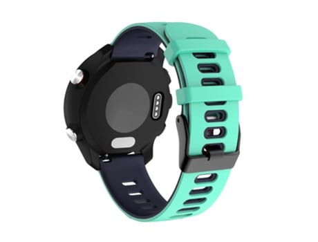 Correa de Silicona bicolor ajustable 20mm para Samsung Galaxy Watch4 Classic 46mm 42mm/Galaxy Watch4 44mm 40mm/Garmin vivoactive 3/venu - verde azul