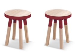 Banco MON PETIT MEUBLE FRANÇAIS de Madeira Maciça Assento 35 cm (2 unidades)