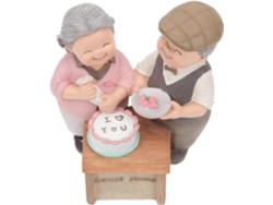 Figura Resina Representa Pareja Ancianos Ideal Decoración Ligera Elegante Cumpleaños Decorar Oficina