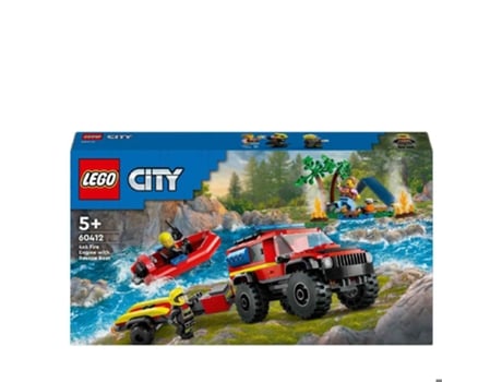 LEGO 60412 Camion de Bomberos 4X4 Con Barco de Rescate