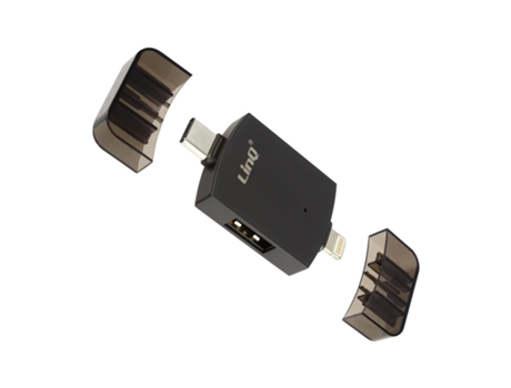 Adaptador OTG 2en1 USB-C y Lightning a USB 3.0 y USB 2.0 hembras LinQ LINQ