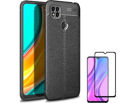 Funda y Protector Xiaomi Redmi 9C Rugged Leather Gris