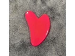 (rojo Brillante C) 1 Tablero De Gua Sha De Resina En Forma De Corazón, Masajeador Facial, Herramienta De Masaje Spa
