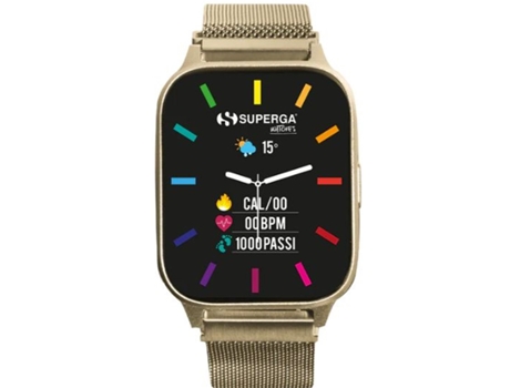 SUPERGA Smartwatch Sw-Stc012 Caja de Aluminio Dorada