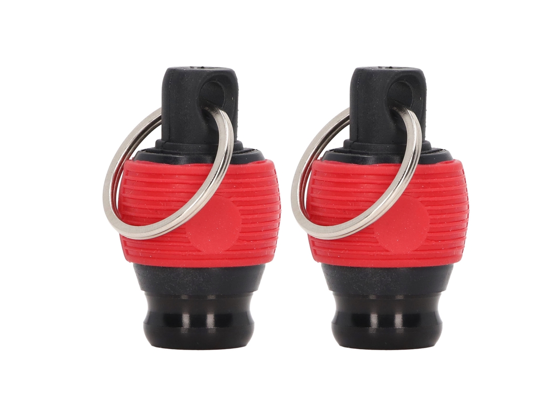 2 soportes para brocas con tornillo y sistema de liberación rápida, resistentes al desgaste, llavero para herramientas de 1/4 de pulgada de diámetro, color rojo.