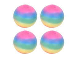 -4pcs Pelota De Estrés Elástica Sensorial Para Niños Y Adultos Juguete De Squeezeball Colorido
